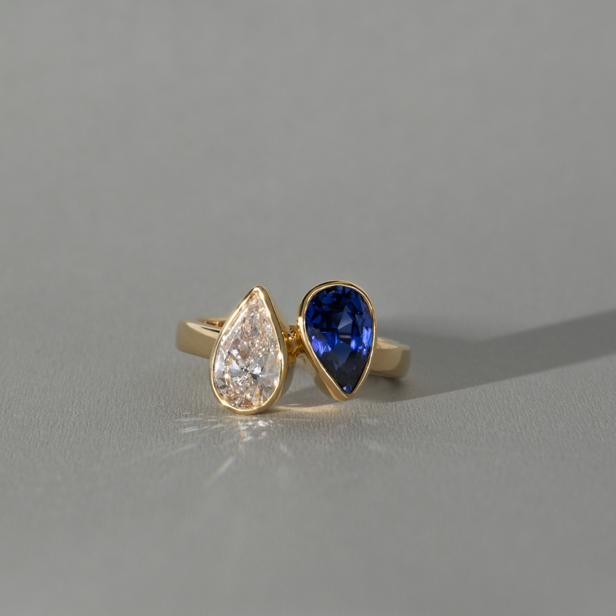 Azzurra Toi et Moi Engagement Ring