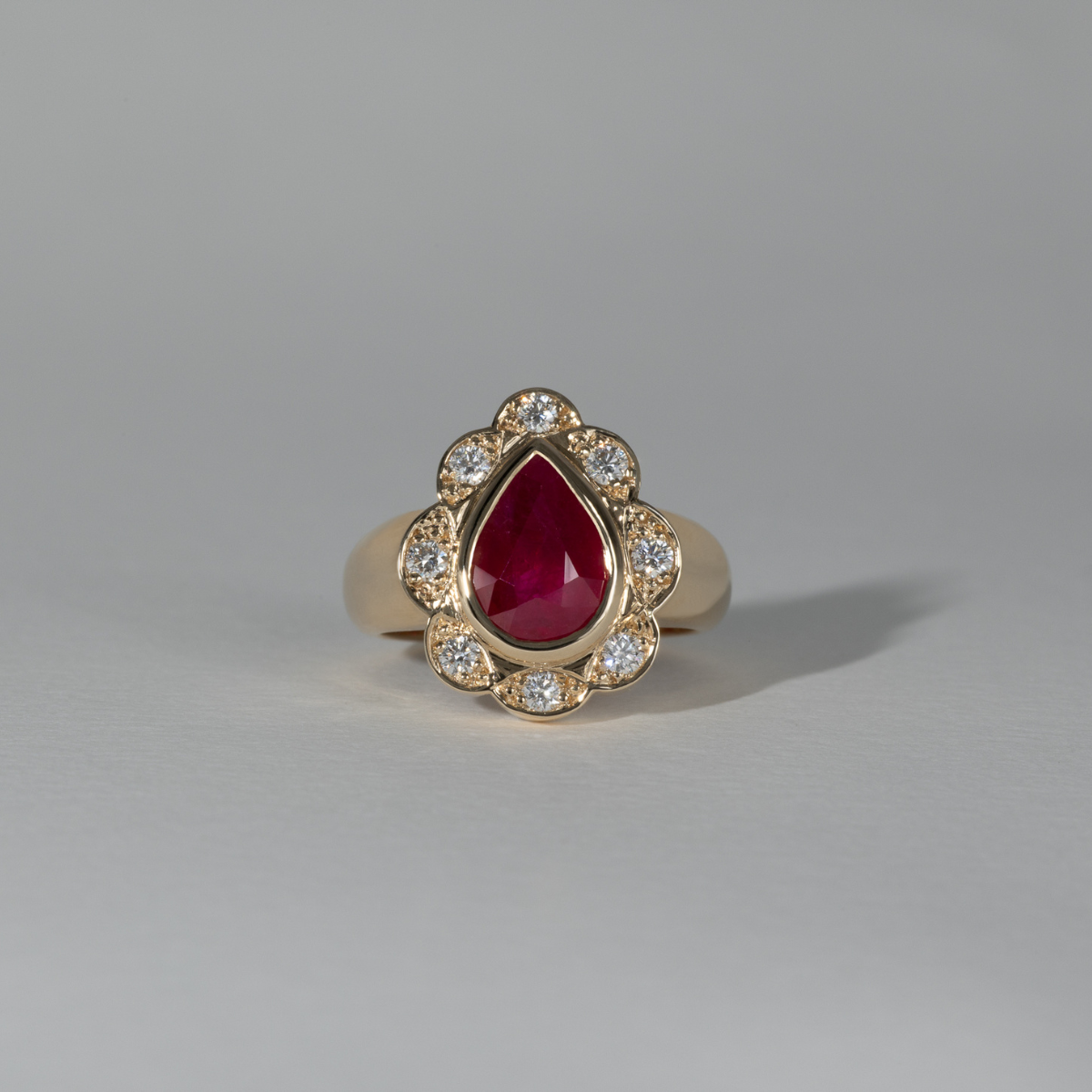 Treasure Gemstone Pinky Ring - Ruby
