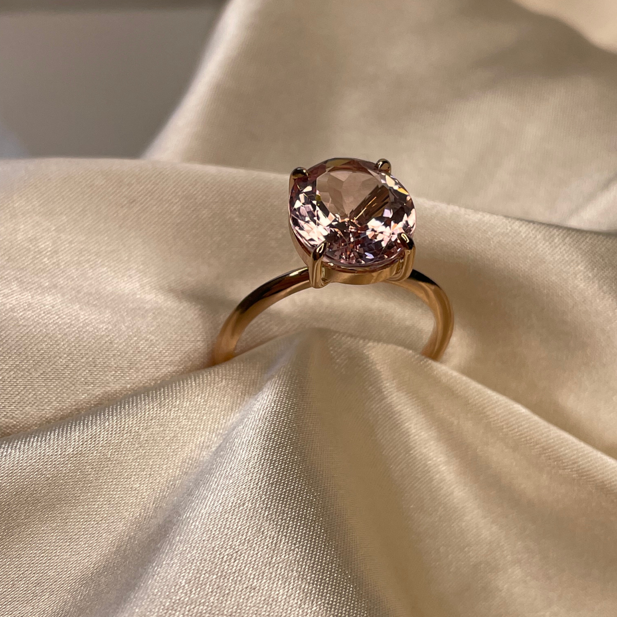 Morganite Oval Elegance Ring