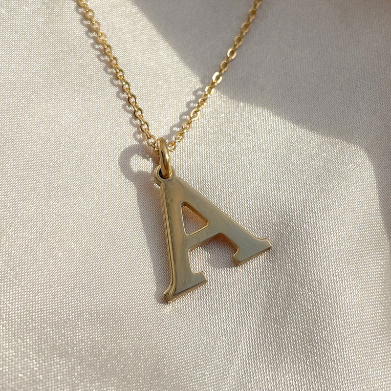 Gold Initial Necklace - Ready To Ship