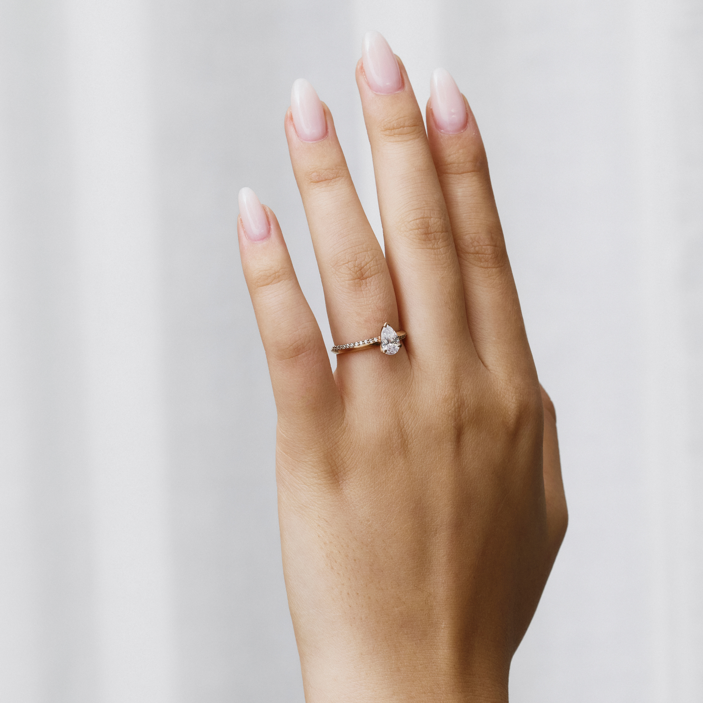 Pear Vino Engagement Ring - Cassandra Mamone