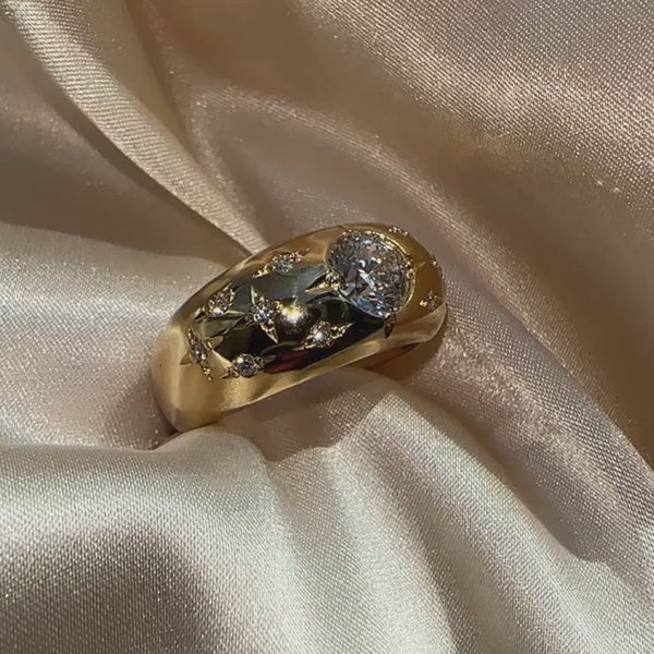 Golden Diamond Ring