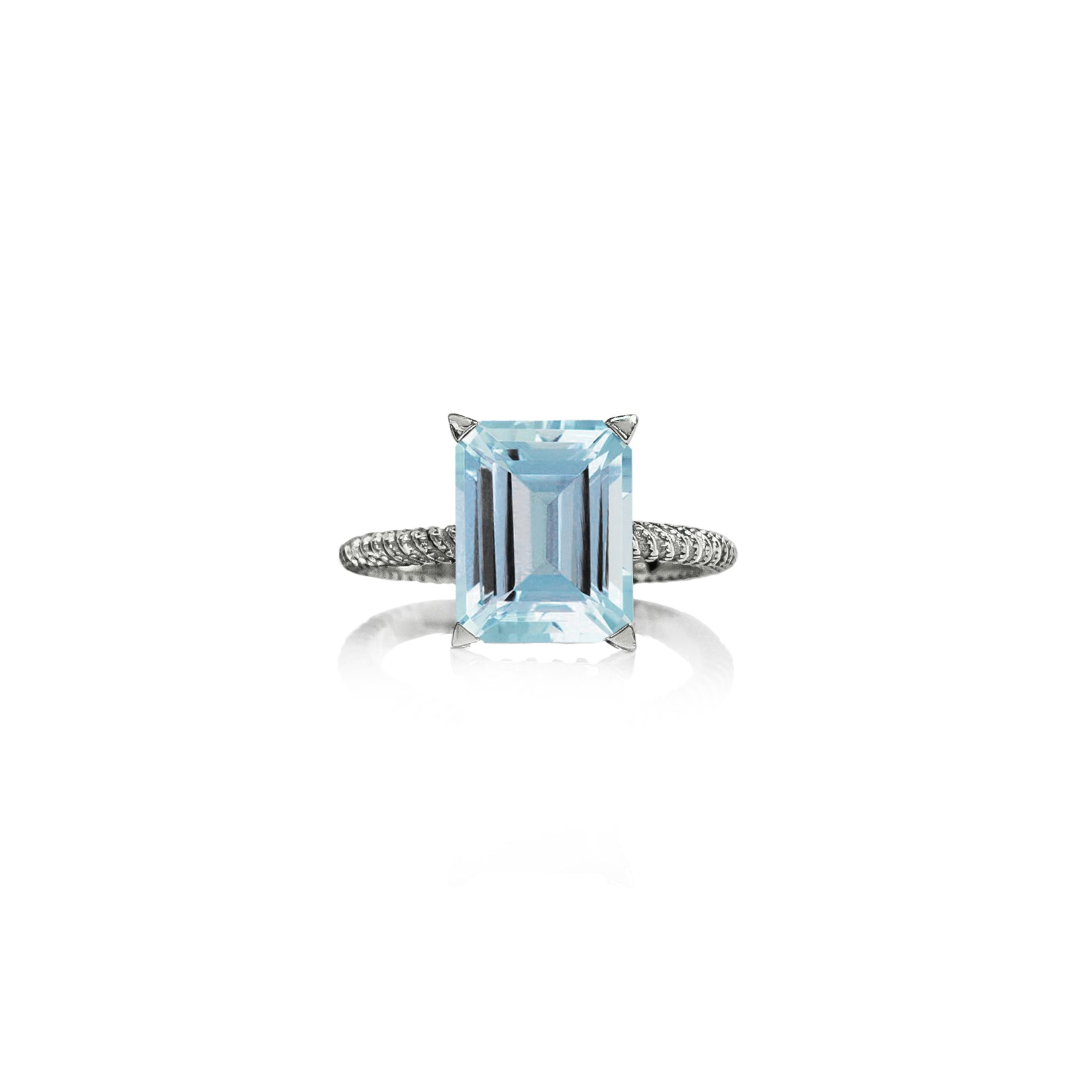 Aqua Perlina Engagement Ring