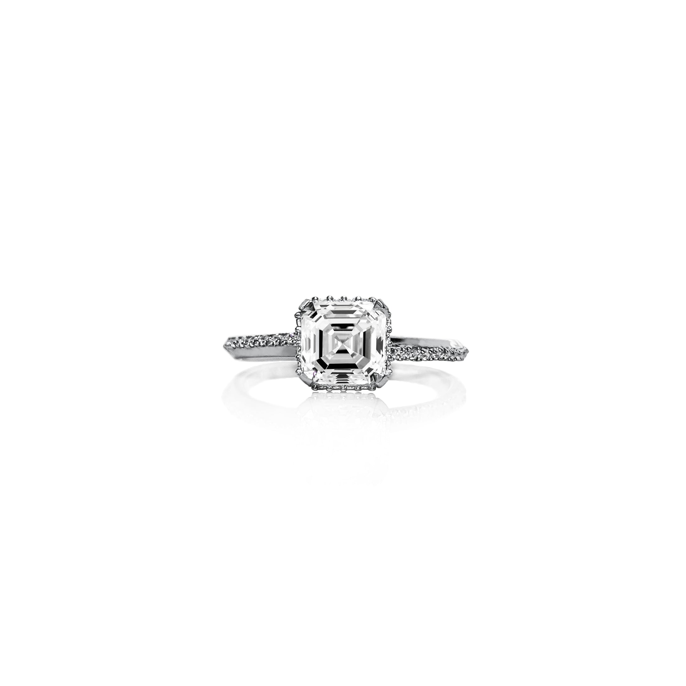 Asscher Vino Engagement Ring