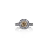 Champagne Pillow Engagement Ring