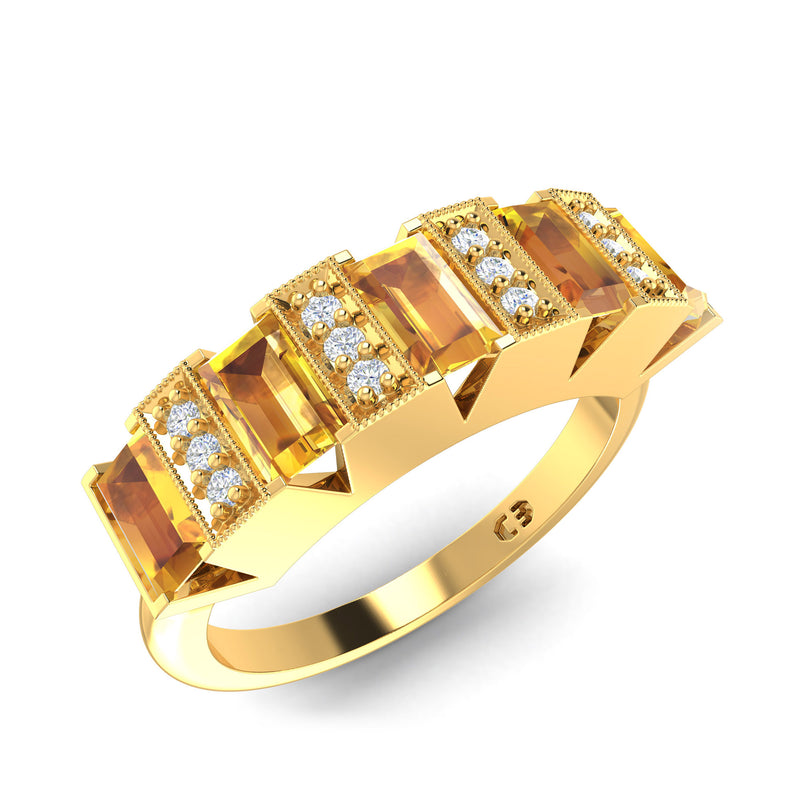 Classic Eternity Yellow Sapphire Ring