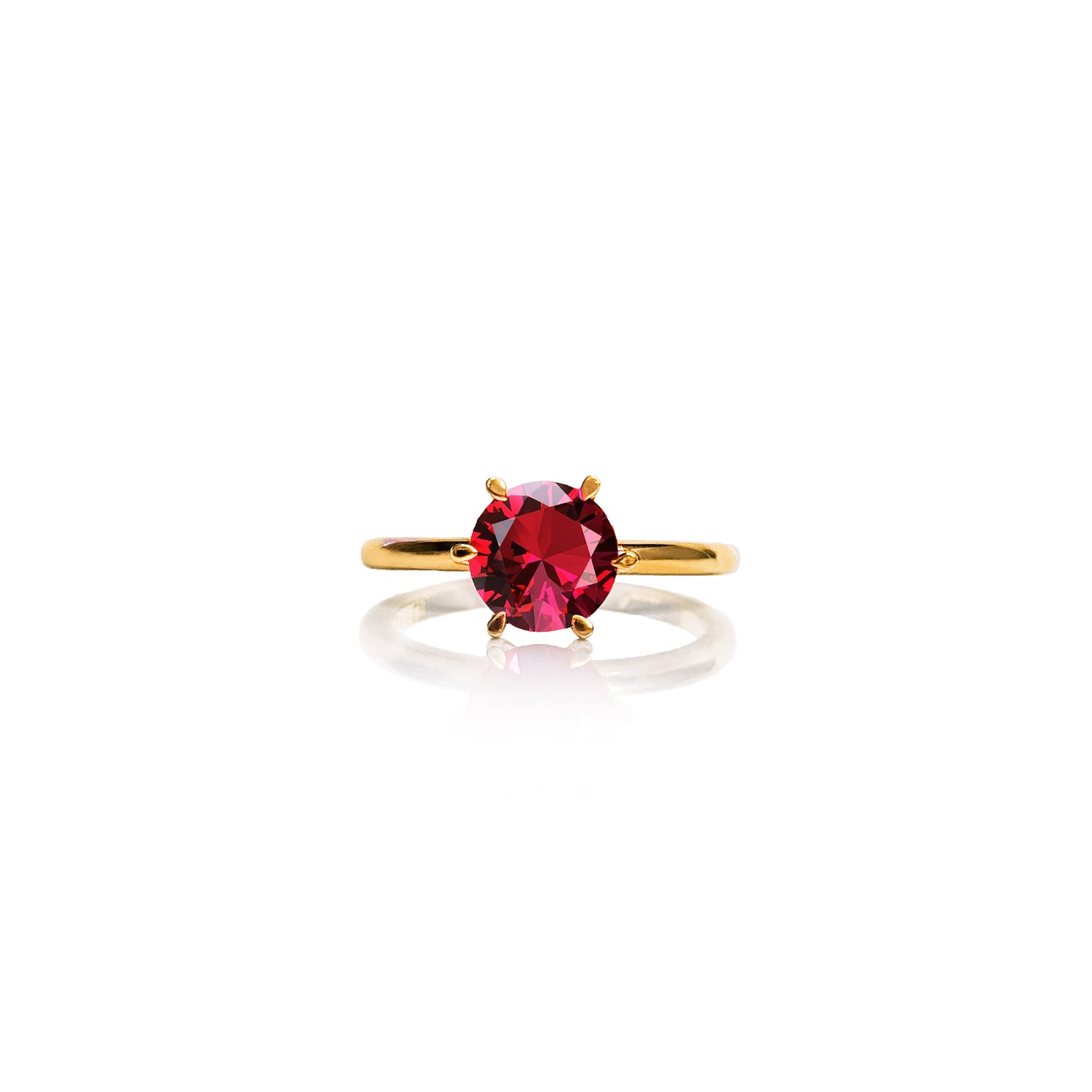 Ruby Gigi Round Brilliant Engagement Ring