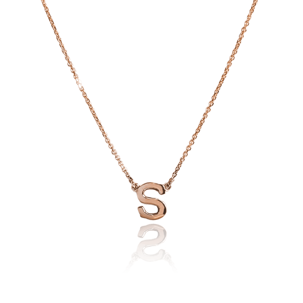 S necklace rose gold deals