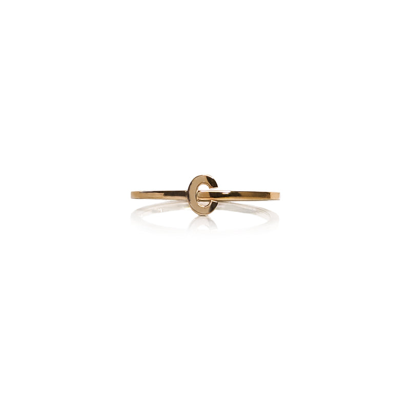 Gold Initial Ring