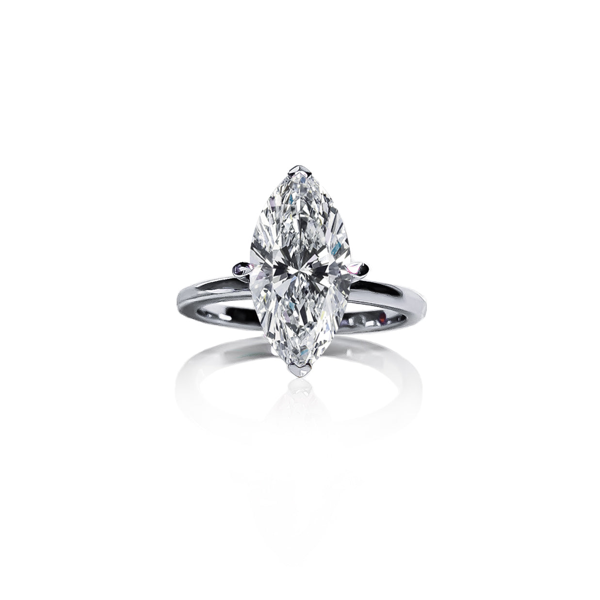 Marquise Tulip Engagement Ring