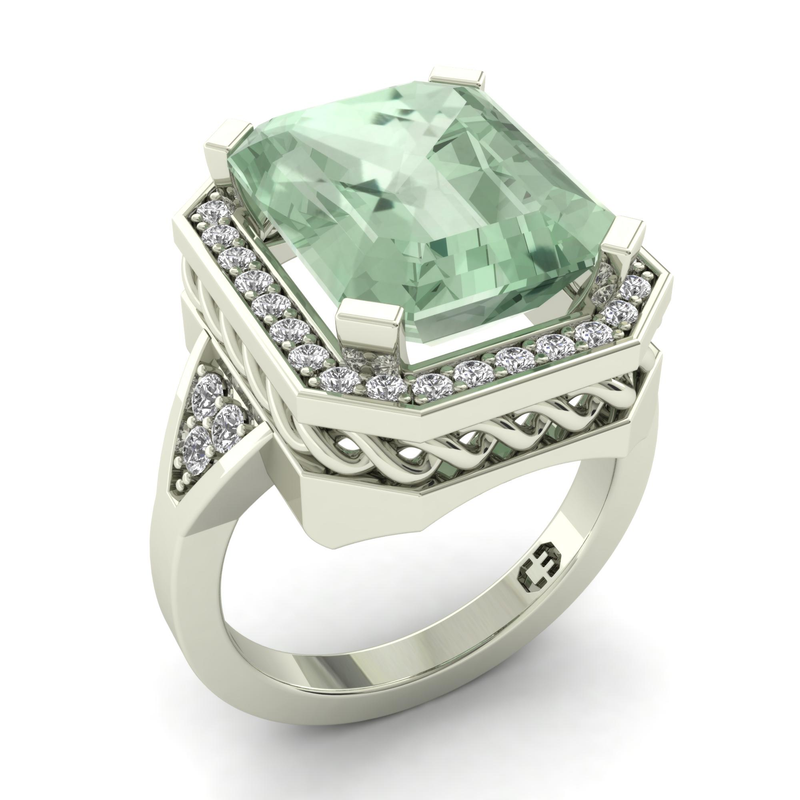 Mint Emerald Night Ring