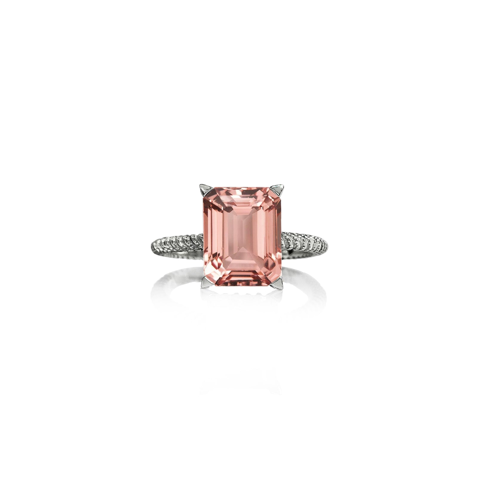 Morganite Perlina Engagement Ring