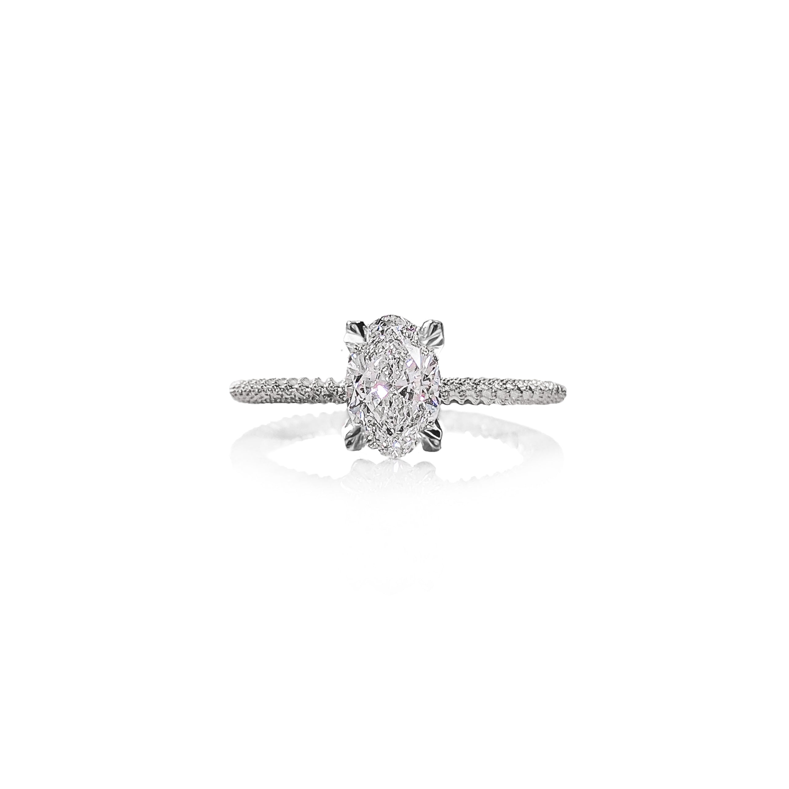 Oval Perlina Engagement Ring