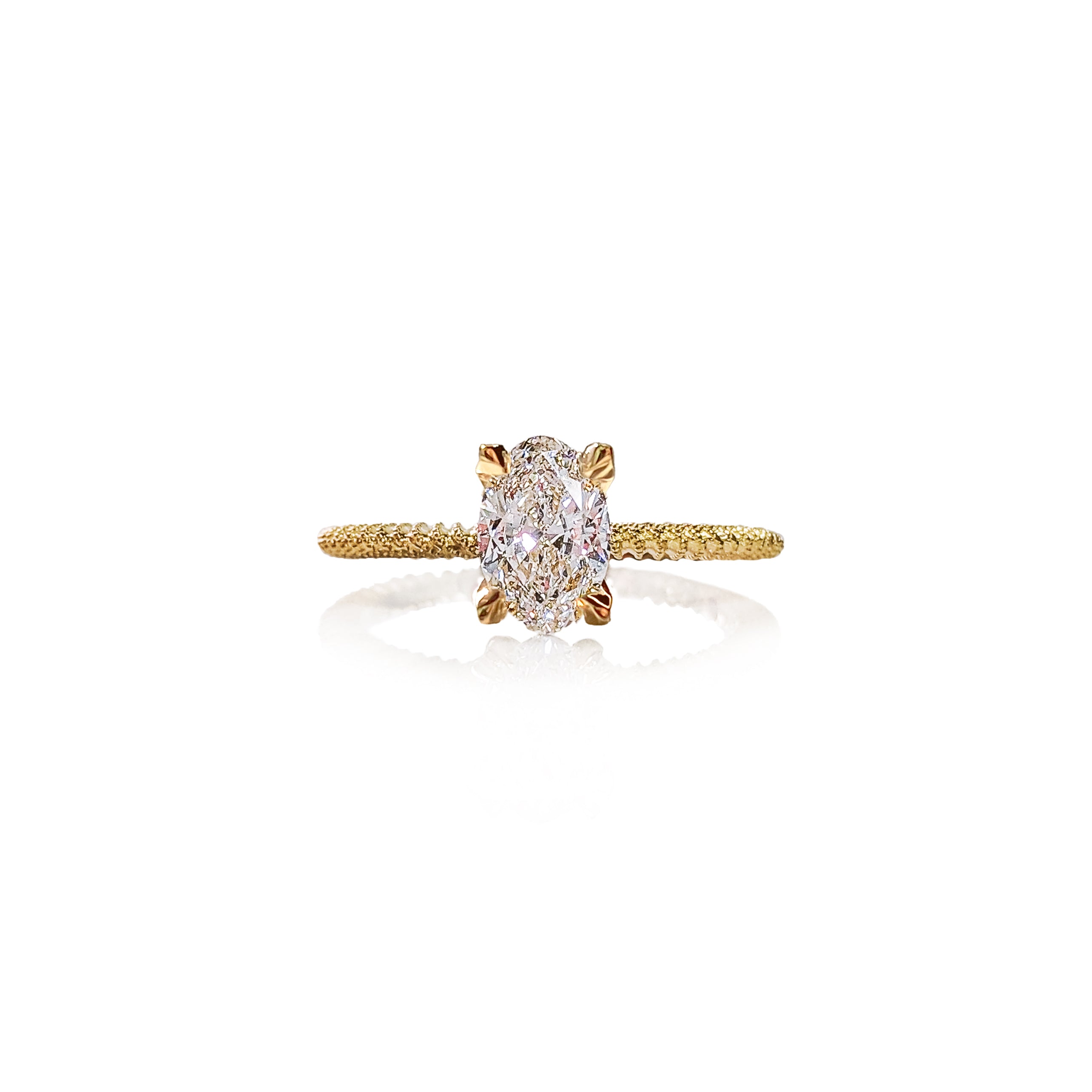 Oval Perlina Engagement Ring