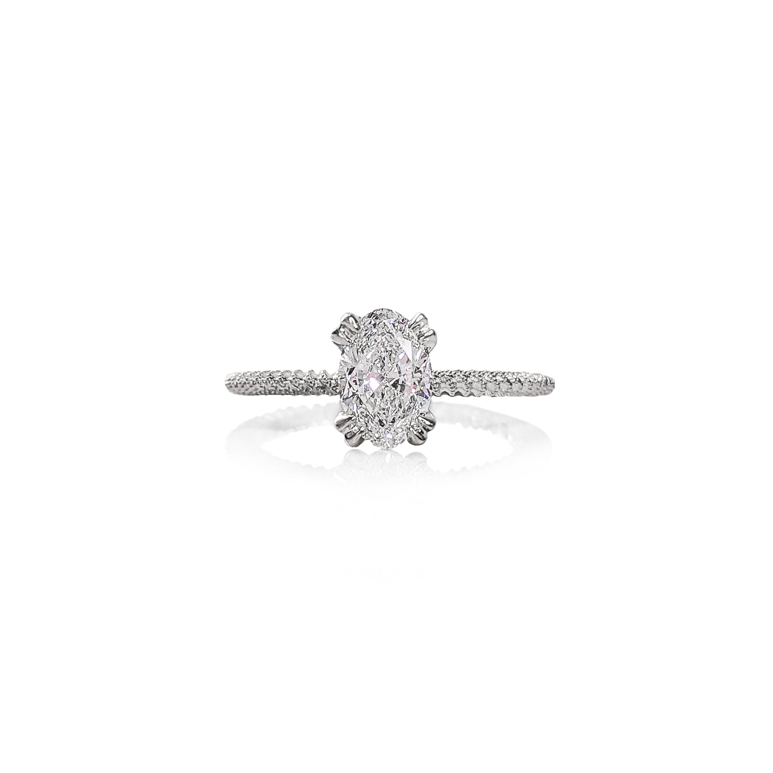 Oval Perlina Engagement Ring