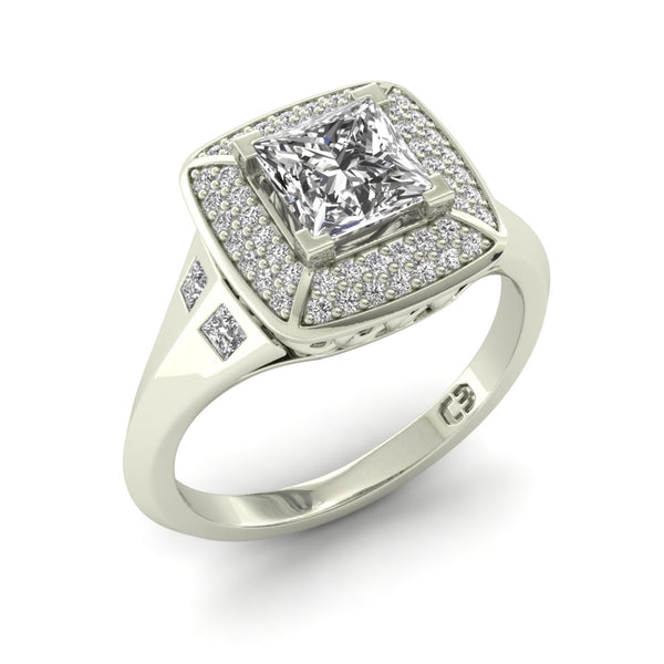 Princess Cushion Engagement Ring