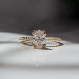 Oval Perlina Engagement Ring