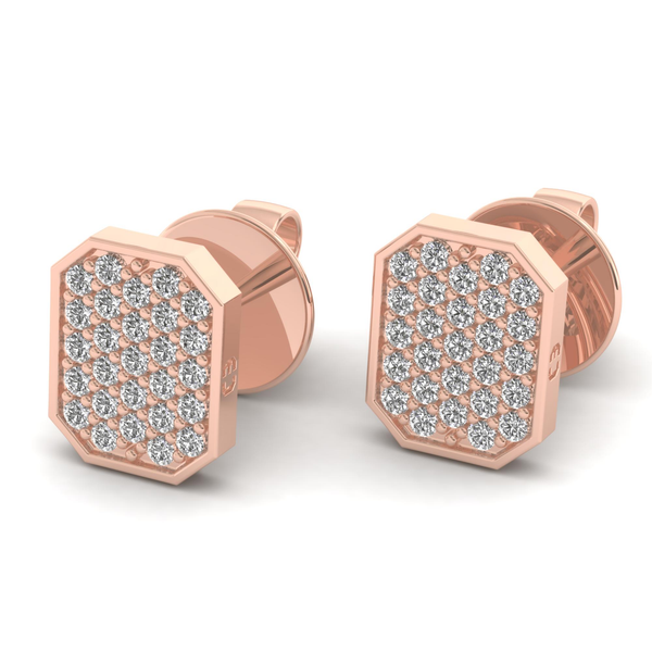 Pave Rose Earrings