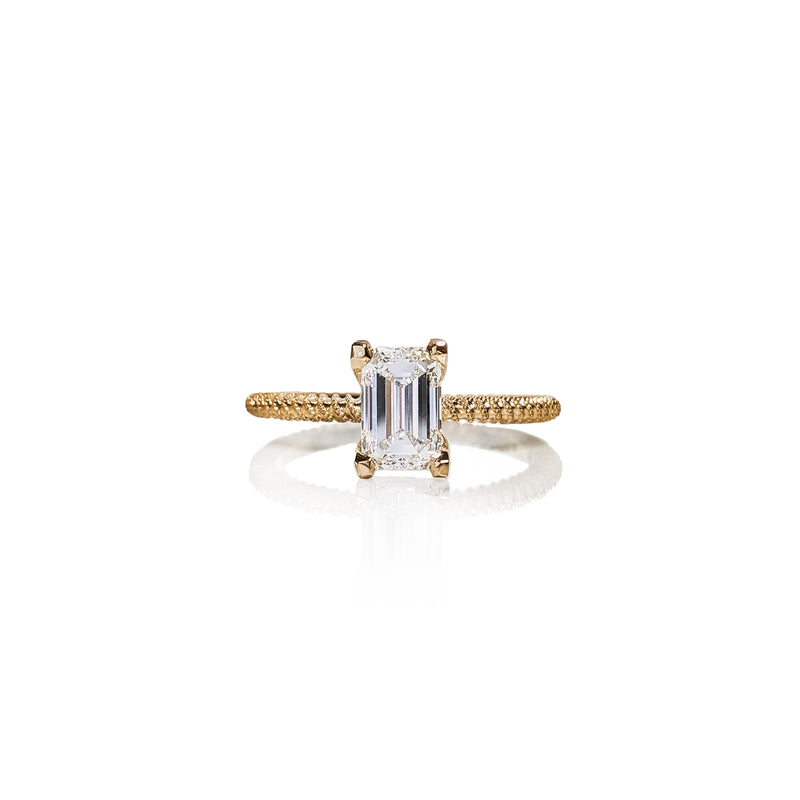 Emerald Perlina Engagement Ring
