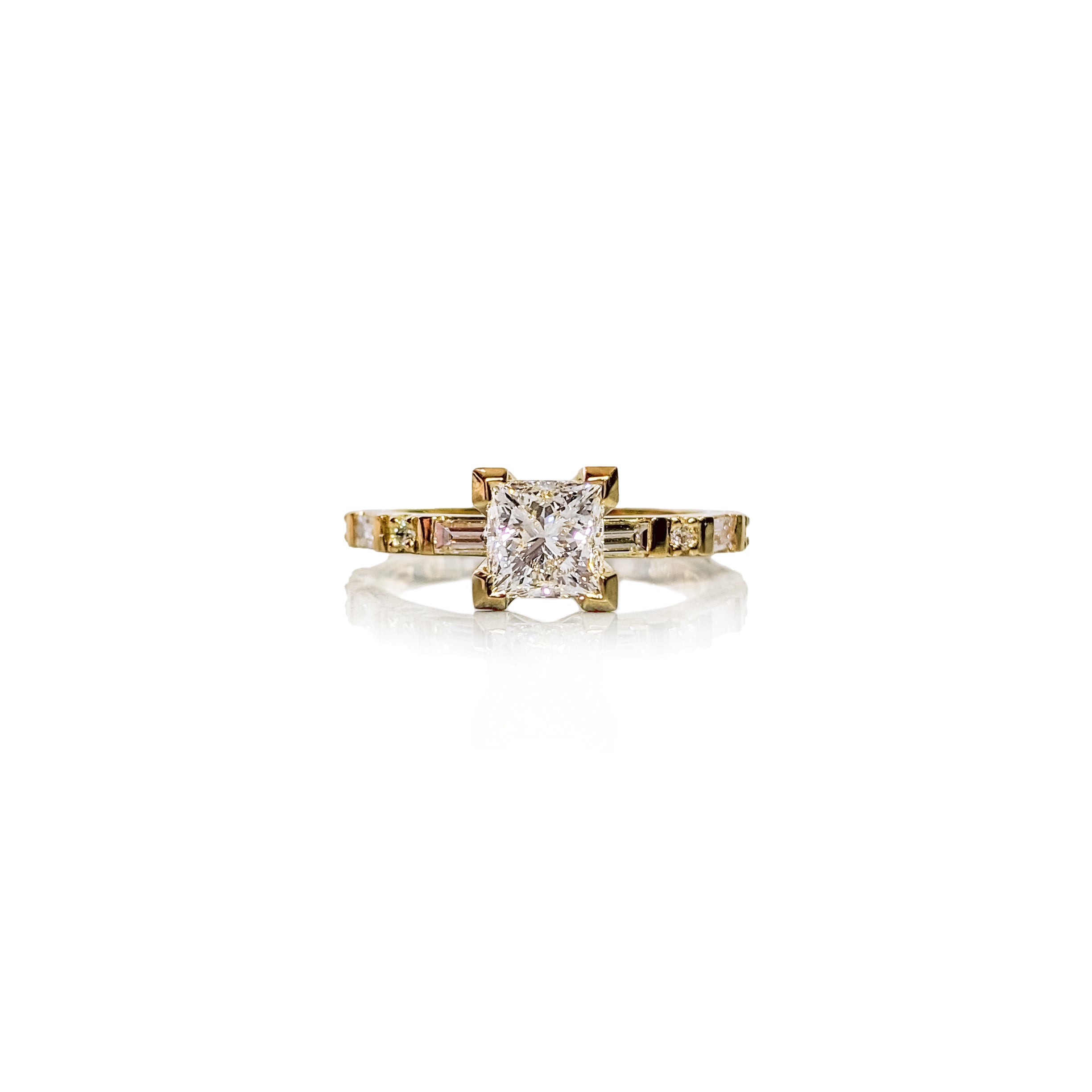 Baguette Princess Diamond Ring