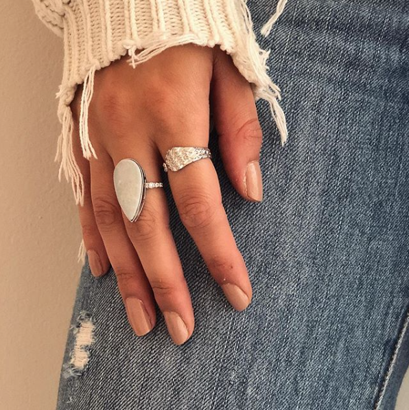 Opal Teardrop Ring