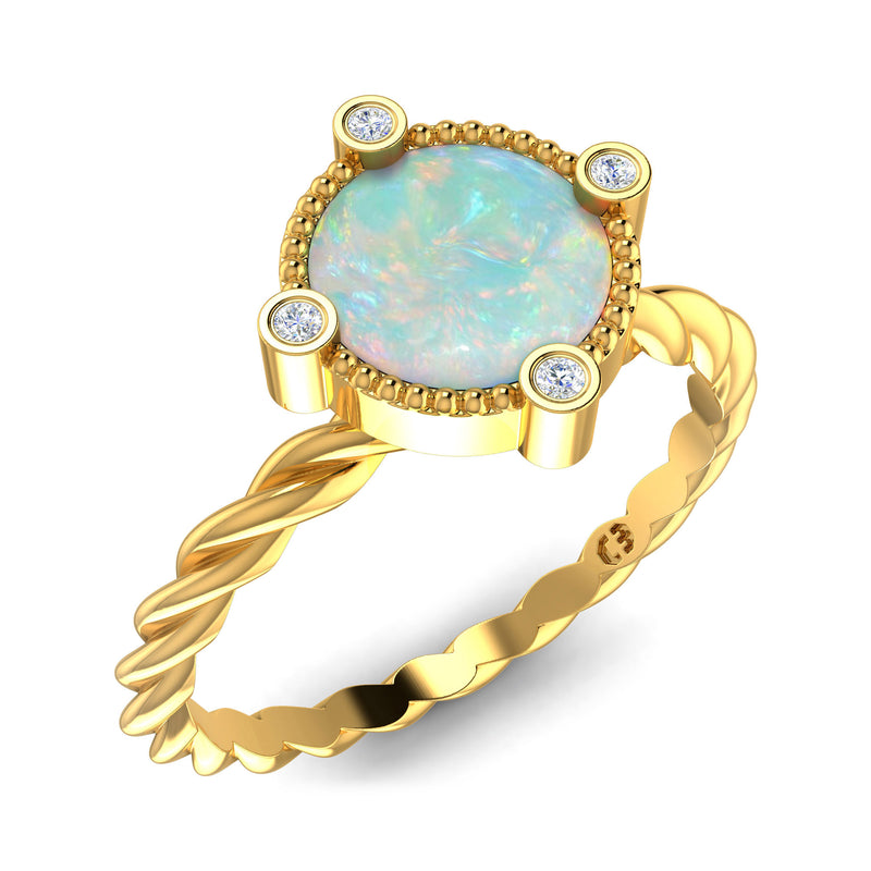Twisted Opal Ring
