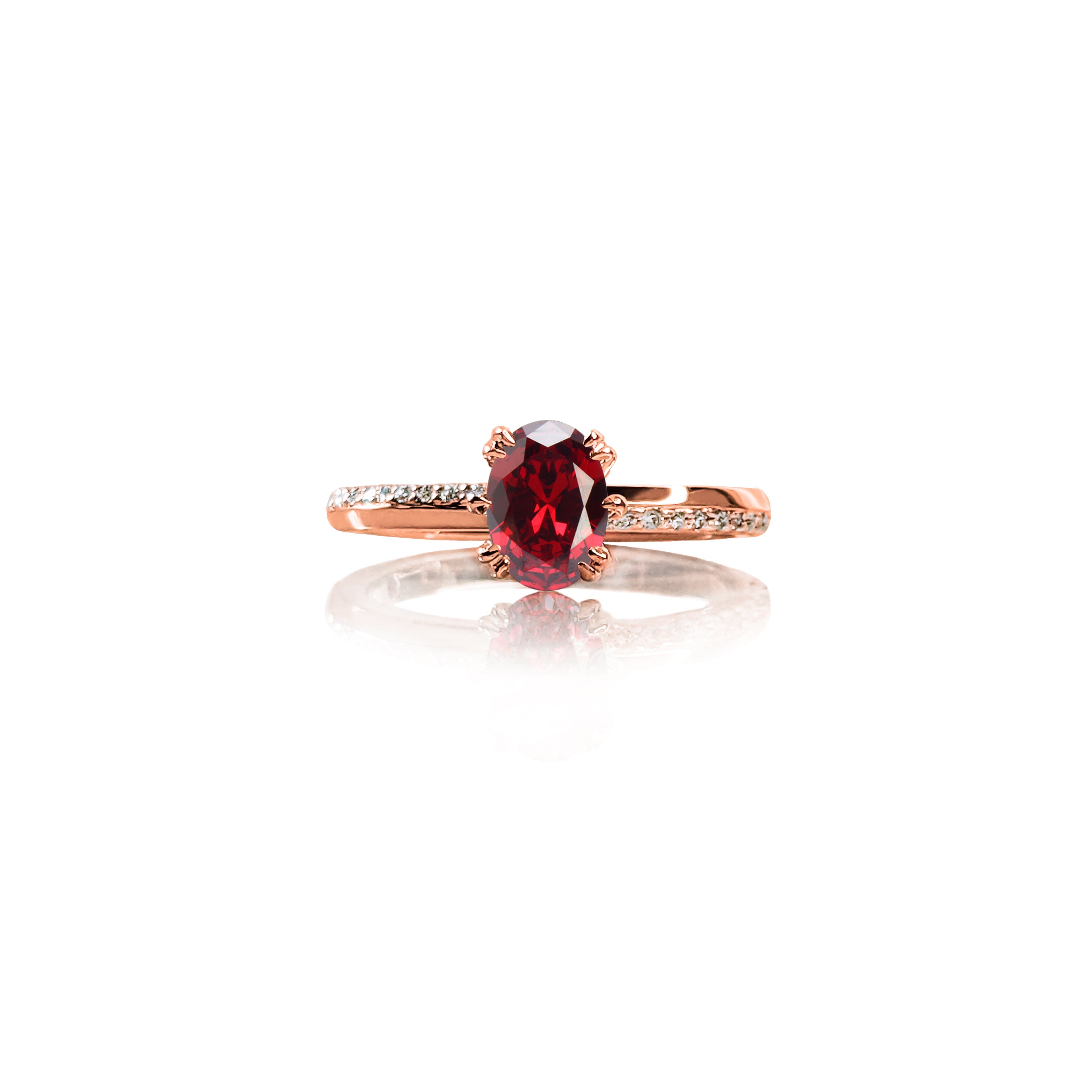 Ruby Oval Vino Engagement Ring